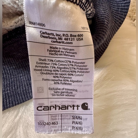 Carhartt Navy Space Dye CLARKSBURG HALF-ZIP SWEATSHIRT - Picture 5 of 7